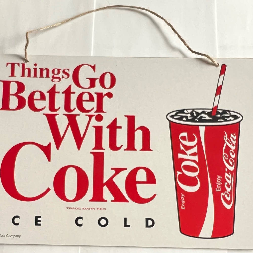 Things go better with Coke wall hanging plaque